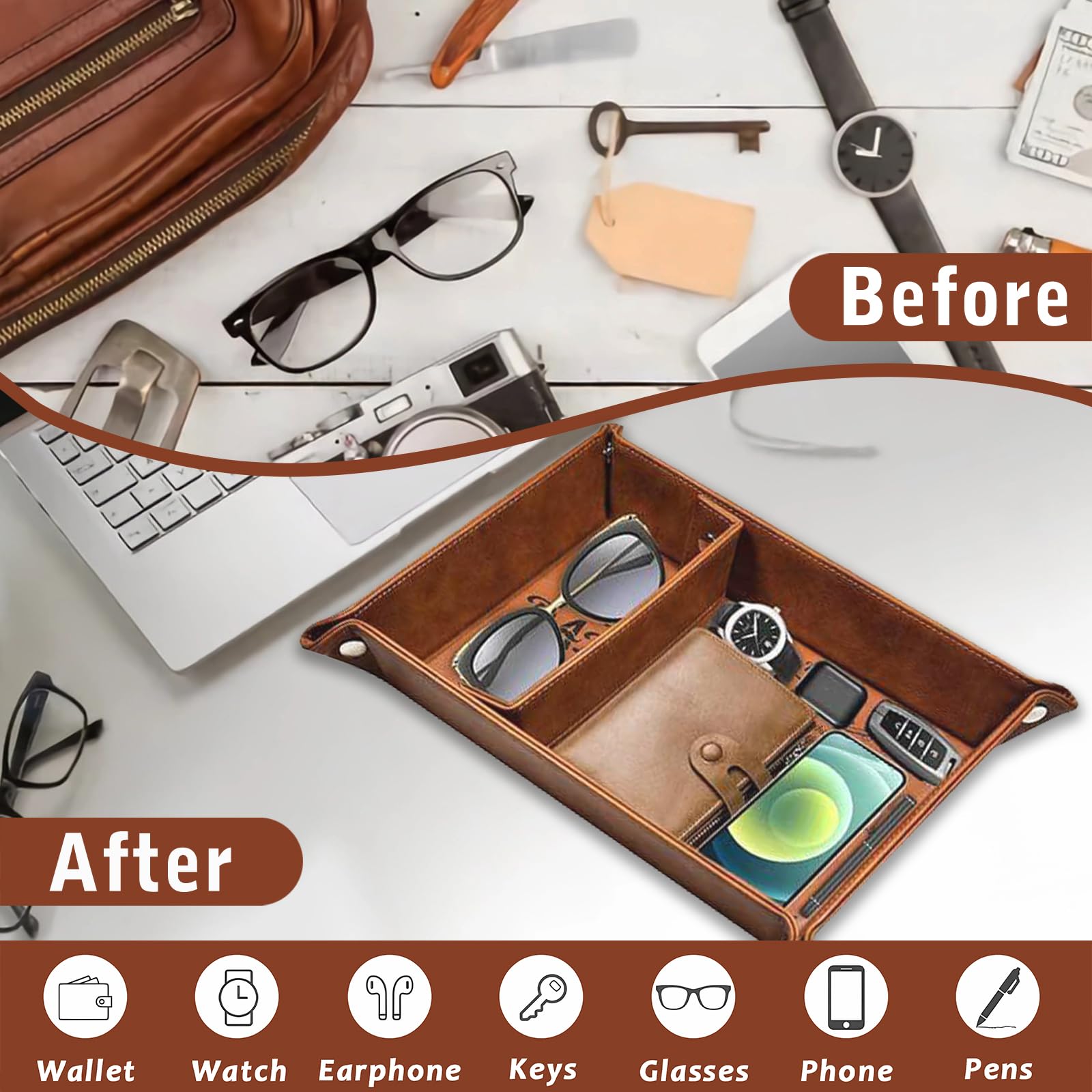 Amazon.com: Gifts for Dad Fathers Day Personalized Valet Tray for